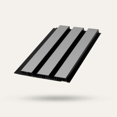 Painel Ripado PVC Macheto - Cinza Black Premium